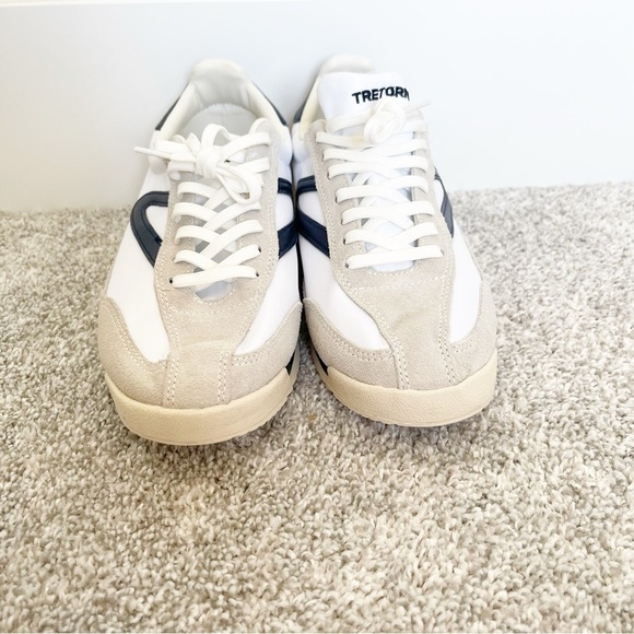 TRETORN Women Rawlins Sneakers Lace-Up Casual Tennis Shoes  Tretorn Rawlings White and Navy Sneakers